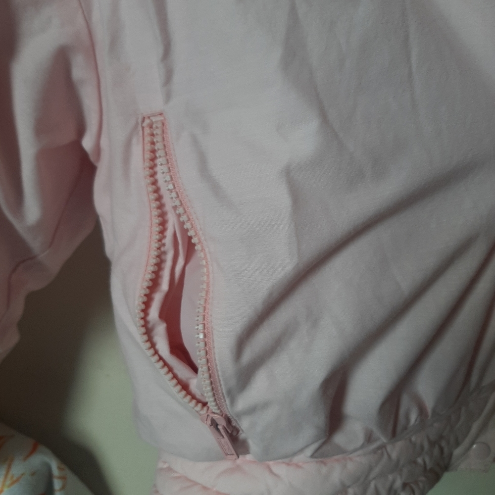 VTG Pastel Pink Puffy Jacket Ski Winter Quilted 38 - Picture 6 of 13